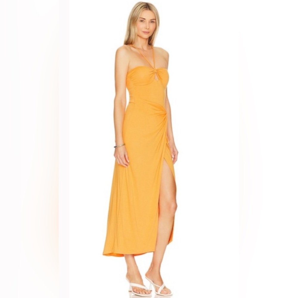 L*SPACE Aya Maxi Dress Orange Mango Size S NWOT - Picture 1 of 9
